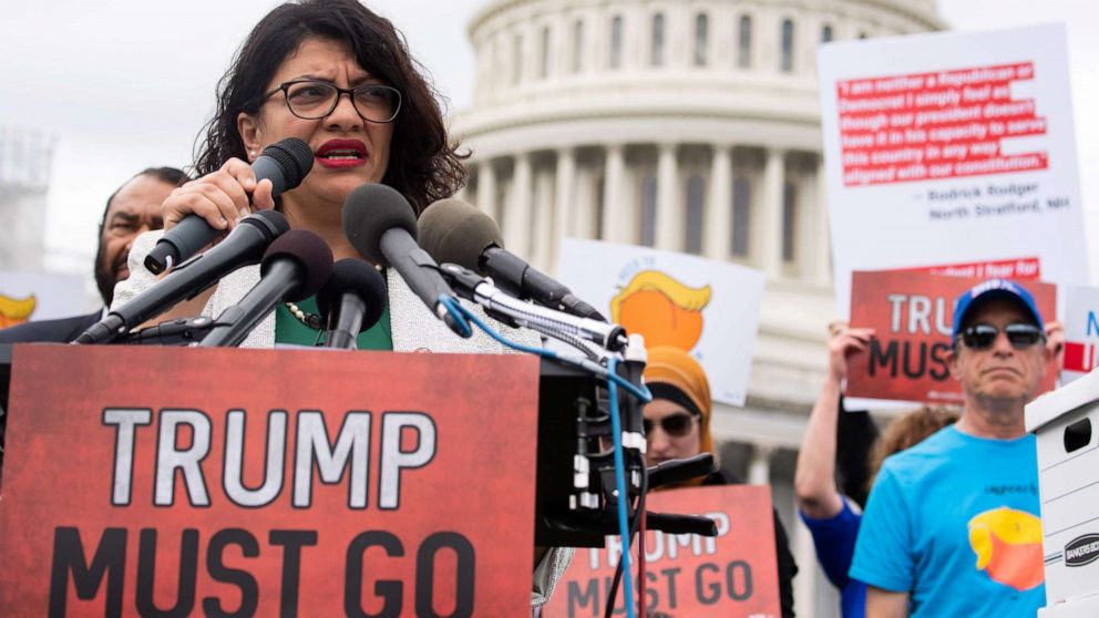 Trump Top House Republicans Attack Rep Tlaib Over Comments On Israel And The Holocaust Abc News