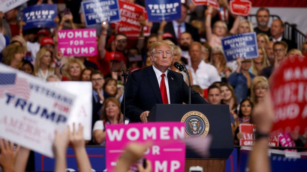 PHOTO: President Donald Trump holds a Make America Great Again rally at Nashville Municipal Auditorium in Nashville, Tenn., May 29, 2018.