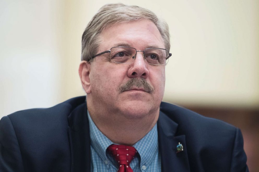 PHOTO: Jim Condos, Vermont secretary of state, testifies during a Senate Rules and Administration Committee hearing on June 20, 2018. 