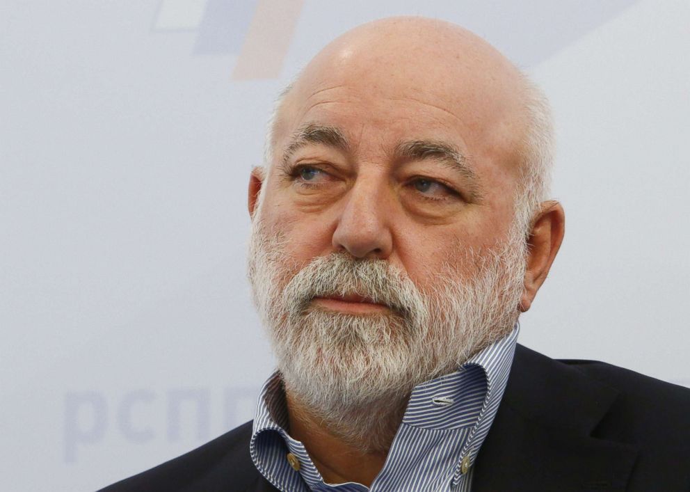 PHOTO: Renova Group Chairman Viktor Vekselberg attends a session during the Week of Russian Business, held by the Russian Union of Industrialists and Entrepreneurs (RSPP), in Moscow, Feb. 7, 2018. 