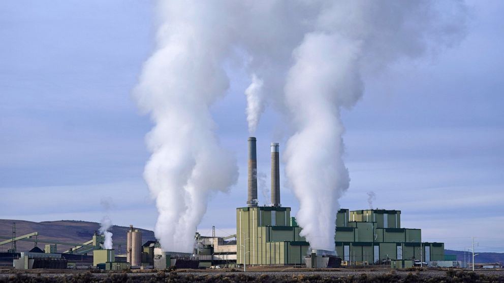 FILE - Steam billows from a coal-fired power plant Nov. 18, 2021, in Craig, Colo. The Supreme Court on Thursday, June 30, 2022, limited how the nation’s main anti-air pollution law can be used to reduce carbon dioxide emissions from power plants. By 