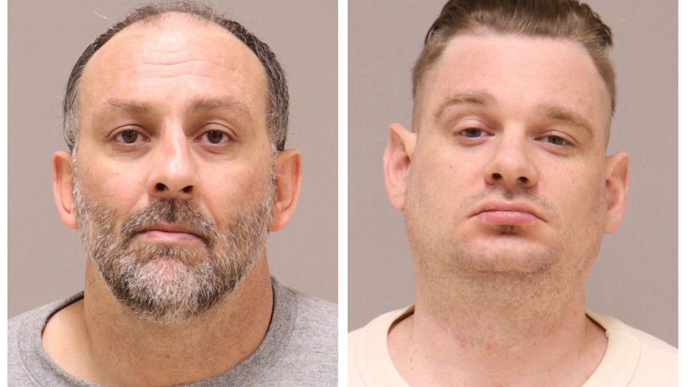 This combo of images provided by the Kent County, Mich., Jail. shows Barry Croft Jr., left, and Adam Fox. Jury selection started Tuesday, Aug. 9, 2022, in the second trial of the two men charged with conspiring to kidnap Michigan Gov. Gretchen Whitme