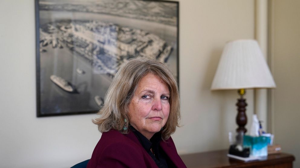 Sherry Williams, executive director of One Treasure Island, poses for a photo at her office on Tuesday, April 5, 2022, in San Francisco. Business Email Compromise scams are a type of crime where criminals hack into email accounts, pretend to be someo