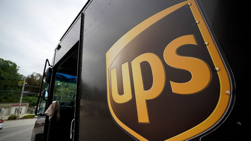 FILE - The UPS logo is displayed on the side of a delivery truck in Mount Lebanon, Pa., Sept. 21, 2021. The Environmental Protection Agency has reached a settlement with the private United Parcel Service to resolve violations of hazardous waste regul