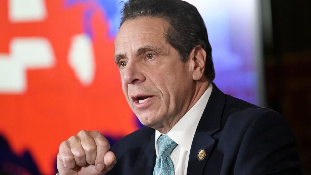 New York Gov. Andrew Cuomo talks about his upcoming meeting with President Donald Trump during a news conference in the Red Room at the state Capitol Monday, Feb. 11, 2019, in Albany, N.Y. New York pays more in taxes to the federal government than an