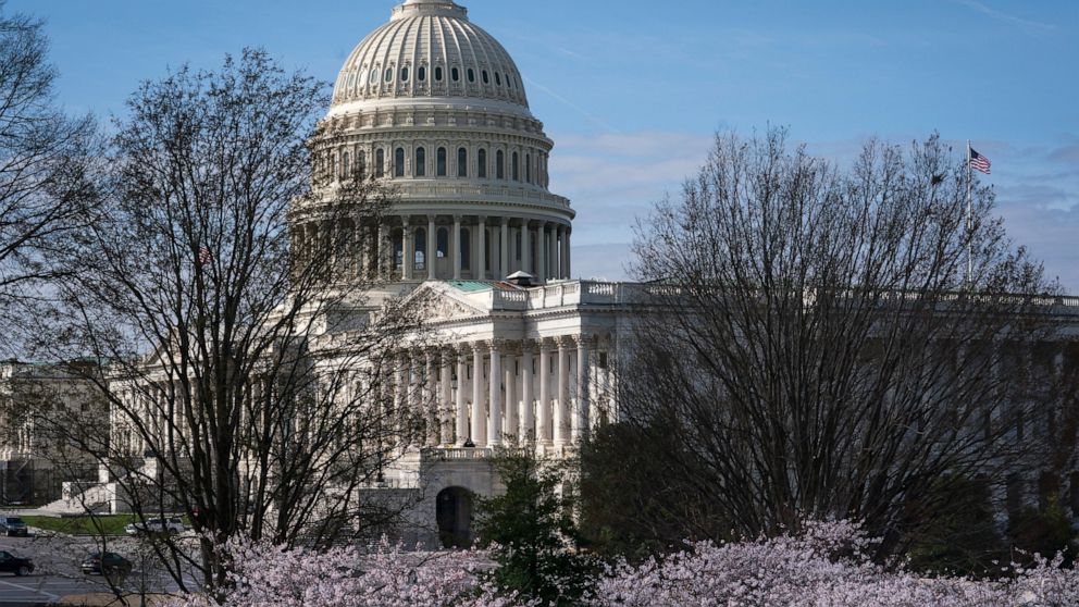 The Capitol is seen as lawmakers negotiate on the emergency coronavirus response legislation, at the Capitol in Washington, Wednesday, March 18, 2020. (AP Photo/J. Scott Applewhite)