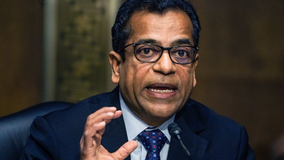 FILE - In this Feb. 23, 2021, file photo, SolarWinds president and CEO Sudhakar Ramakrishna speaks during a Senate Intelligence Committee hearing on Capitol Hill in Washington. Ramakrishna says the hackers who carried out the intrusion of his softwar
