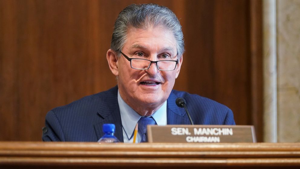 Sen. Joe Manchin, D-W.Va., speaks during a Senate Committee on Energy and Natural Resources hearing on the nomination of Rep. Debra Haaland, D-N.M., to be Secretary of the Interior on Capitol Hill in Washington, Wednesday, Feb. 24, 2021. (Leigh Vogel