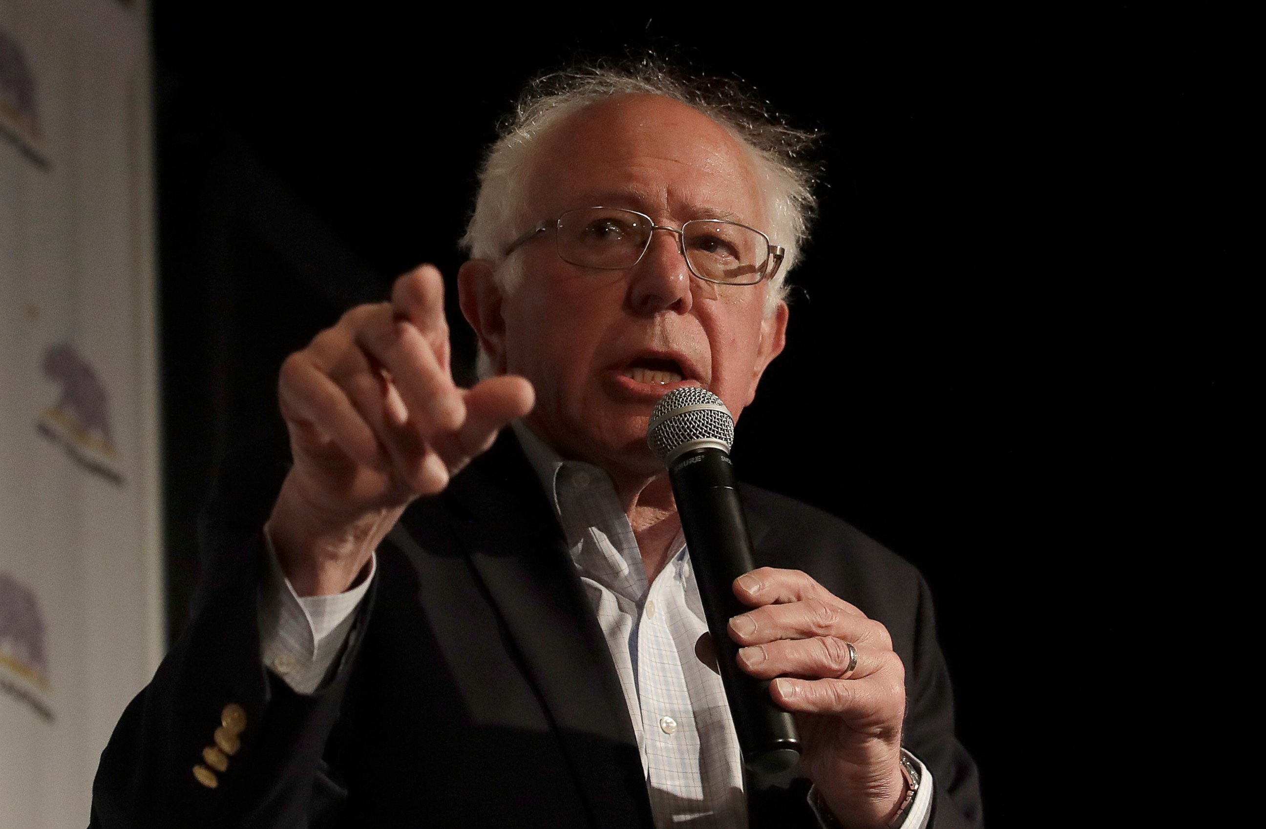 Democratic presidential candidate Sen. Bernie Sanders, I-Vt., speaks at an SEIU event before the 2019 California Democratic Party State Organizing Convention in San Francisco, Saturday, June 1, 2019.