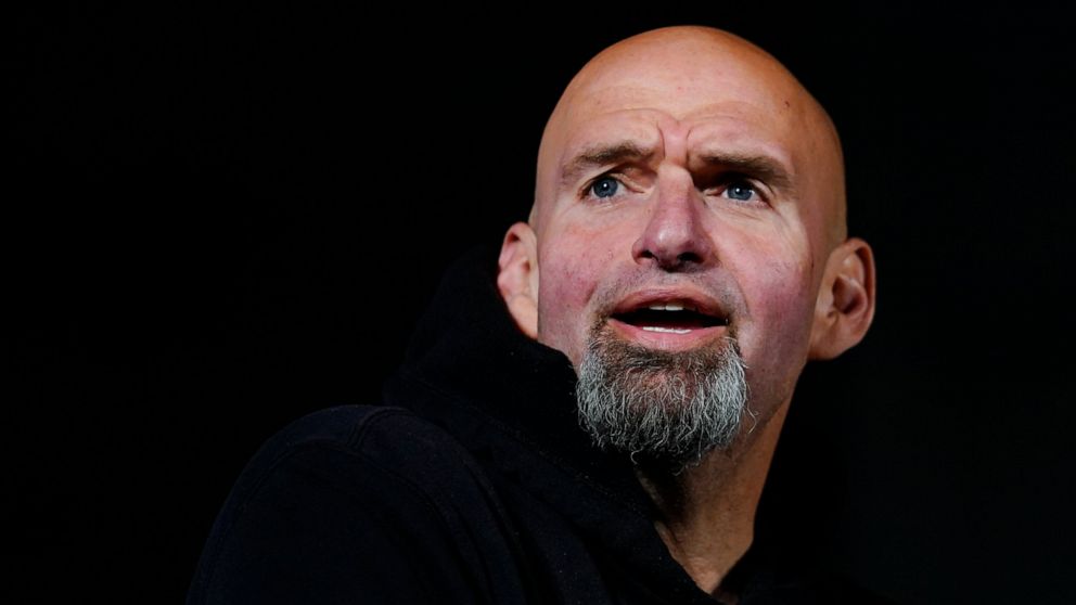 FILE - Pennsylvania Lt. Gov. John Fetterman, a Democratic candidate for U.S. Senate, speaks during a campaign event in York, Pa., Oct. 8, 2022. An NBC News correspondent who interviewed Fetterman said Wednesday, Oct. 12, 2022 that her reporting shoul