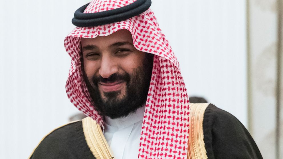 FILE - This May 30, 2017 file photo, shows Saudi Crown Prince and Defense Minister Mohammed bin Salman, (MBS), in Moscow's Kremlin, Russia. The Wall Street Journal is reporting that Saudi officials have arrested two members of the royal family for al