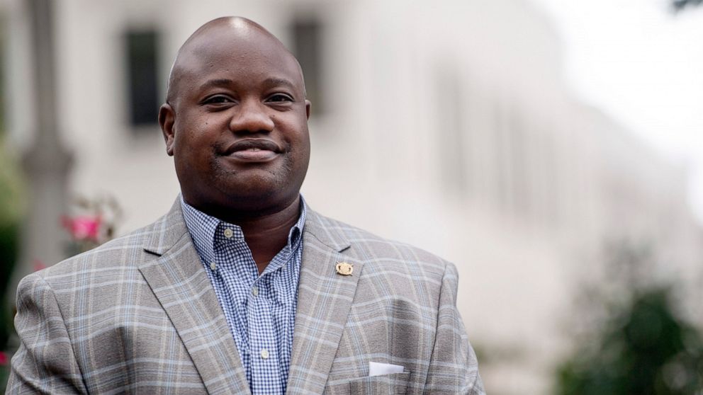 Jeremy Ellis poses for a photo, Thursday, Oct. 13, 2022, in Marietta , Ga. Ellis is concerned, Republican Tommy Tuberville should know or learn more about the long history and struggles of the Black Alabama residents he represents in the U.S. Senate.