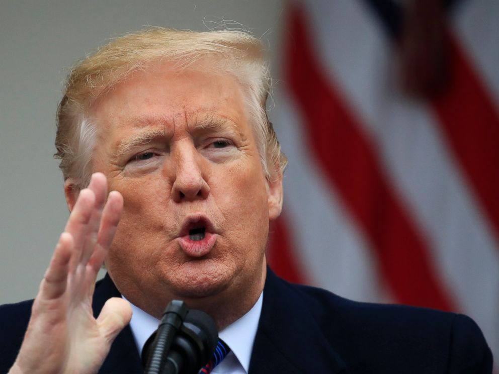 President Donald Trump speaks during a news conference in the Rose Garden of the White House after meeting with lawmakers about border security, Friday, Jan. 4, 2019, in Washington.