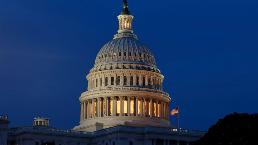 FILE - This July 16, 2019, file photo shows the Capitol Dome in Washington. The U.S. government's budget deficit hit $735.7 billion through the first four months of the budget year, an all-time high for the period, as a pandemic-induced recession cut