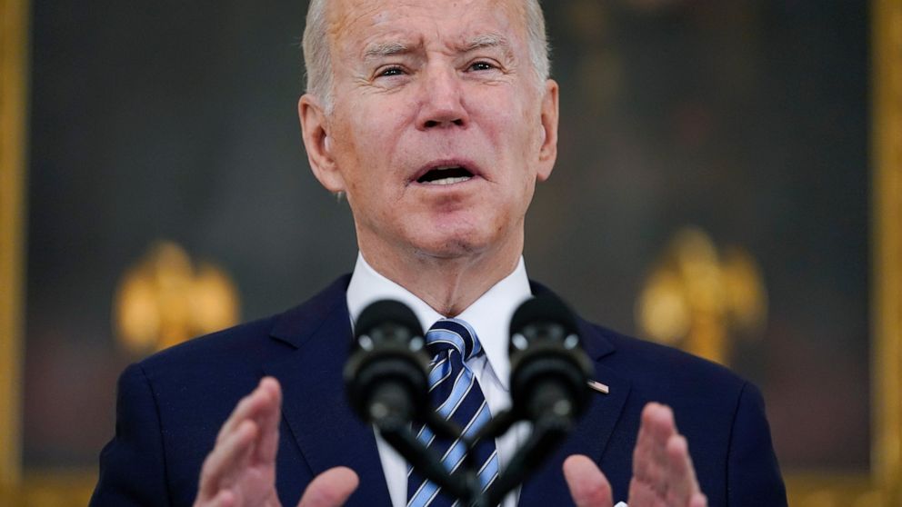 President Joe Biden speaks about the January jobs report at the White House in Washington, Friday, Feb. 4, 2022. (AP Photo/Carolyn Kaster)