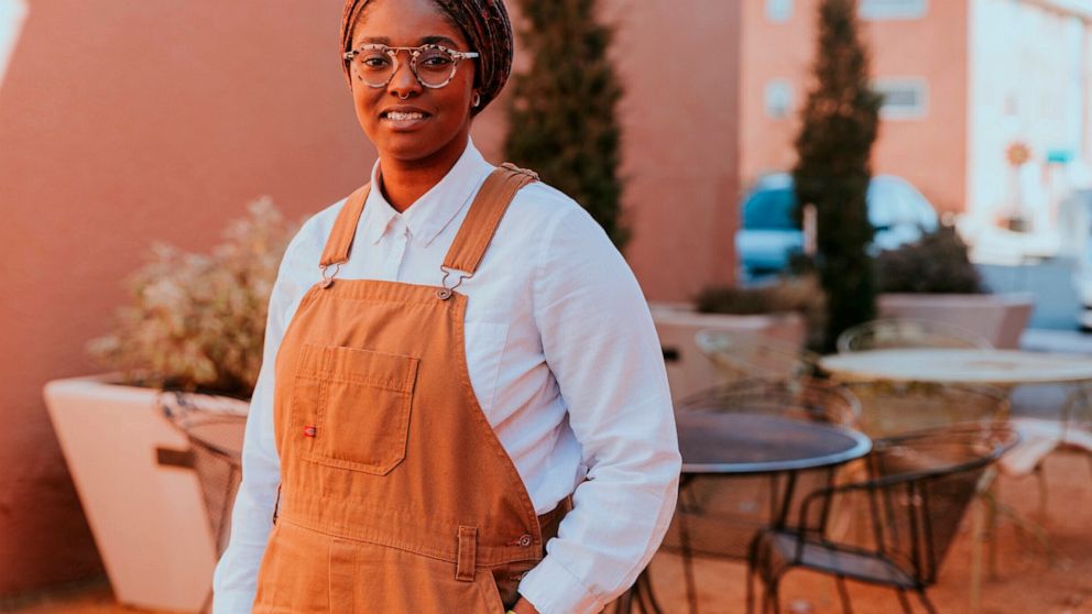 In a photo provided by Mauree Turner For HD88, Mauree Turner poses for a photo in February 2020 in Oklahoma City. Turner is a living example of the growing diversity of big cities. The 27-year-old gay, Black, Muslim woman knocked off a three-term, wh