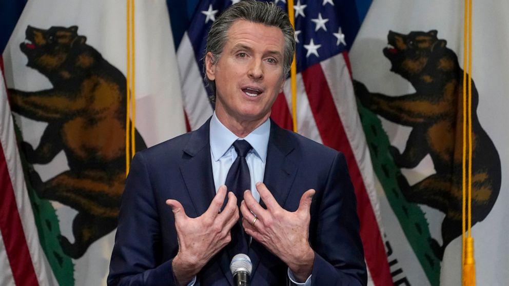 Law enforcement officers are investigating threats against Newsom’s companies