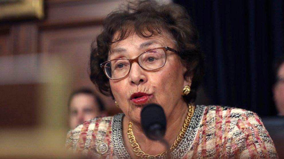 FILE - In this April 9, 2019, file photo, Rep. Nita Lowey, D-N.Y., speaks during a hearing on Capitol Hill in Washington. Democrats controlling the House are proposing a government-wide temporary funding bill to prevent a federal shutdown at month's 