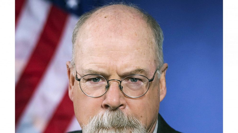 FILE - This 2018 portrait released by the U.S. Department of Justice shows Connecticut's U.S. Attorney John Durham. Durham, the federal prosecutor tapped to investigate the origins of the Russia investigation, has been presenting evidence before a gr