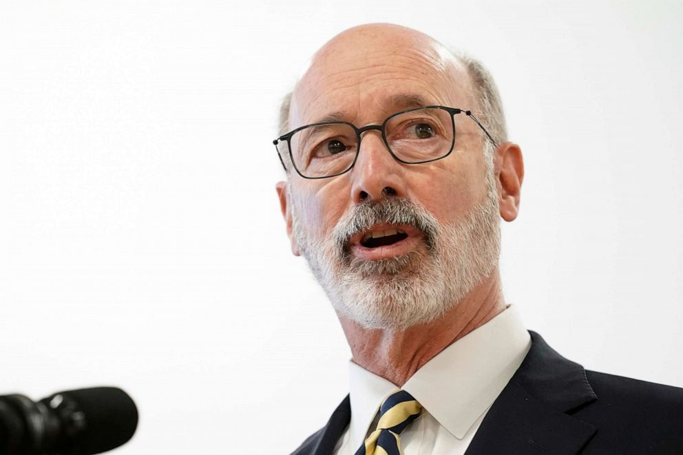 PHOTO: Pennsylvania Gov. Tom Wolf speaks a news conference announcing new funding for gun violence prevention programs, in Philadelphia, Jan. 20, 2022. 