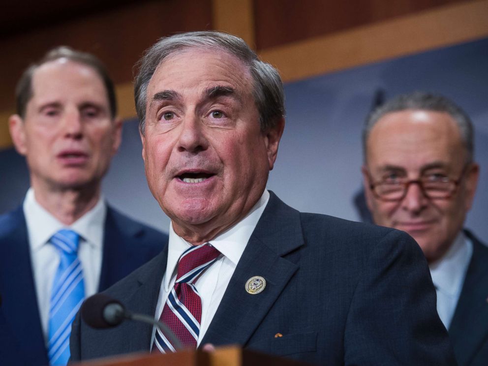 PHOTO: Rep. John Yarmuth, D-Ky. speaks during a news conference at the Capitol against Republicans tax and budget plan, Oct. 4, 2017.