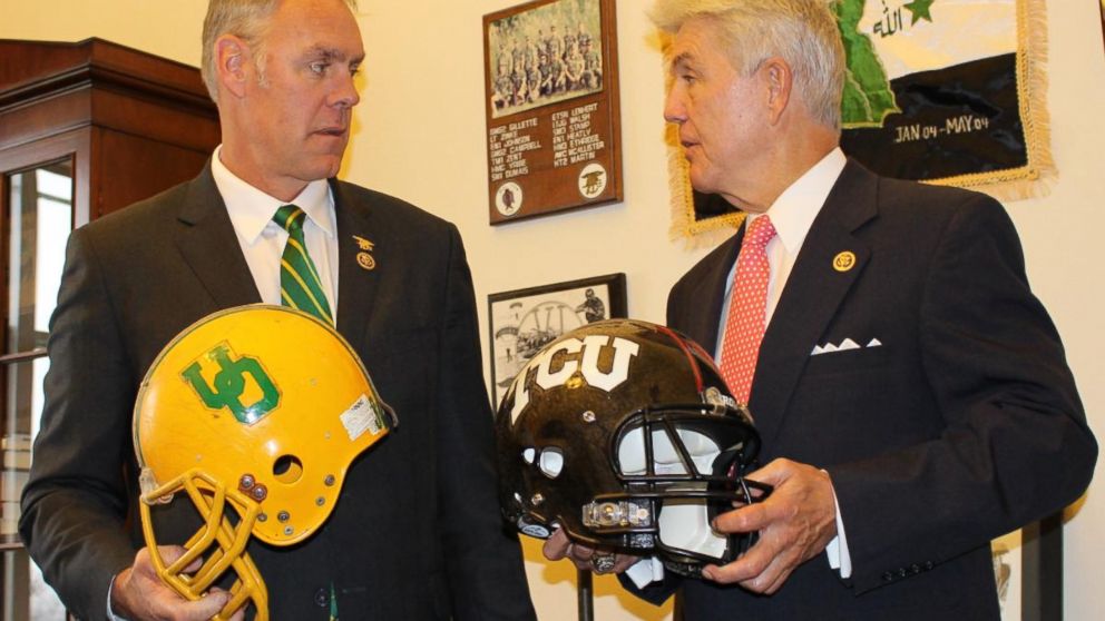 Rep. Roger Williams (R-TX) and Rep. Ryan Zinke (R-MT) make their friendly wagers over the outcome of the Jan. 2 Alamo Bowl. 