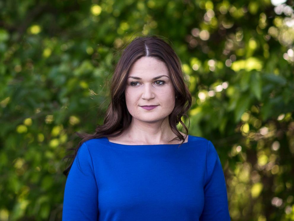 PHOTO: Democratic candidate Abby Finkenauer stands for a portrait on her parents property in Dubuque, Iowa, June 4, 2018.