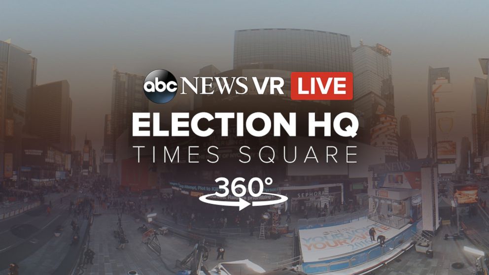 PHOTO: ABC News VR transports you to Times Square on election night for a live 360/vr experience.