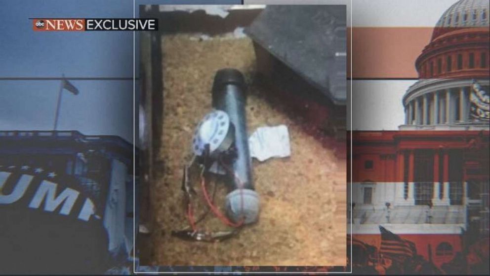 PHOTO: ABC News exclusive: Photo of suspected explosive device found near RNC headquarters, Jan. 6, 2021.