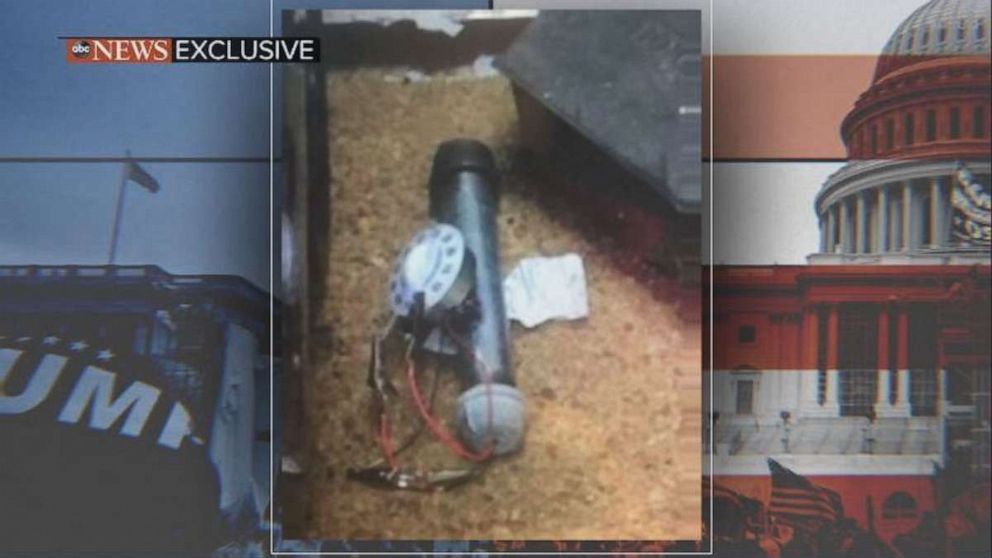 PHOTO: ABC News exclusive: Photo of suspected explosive device found near RNC headquarters, Jan. 6, 2021.