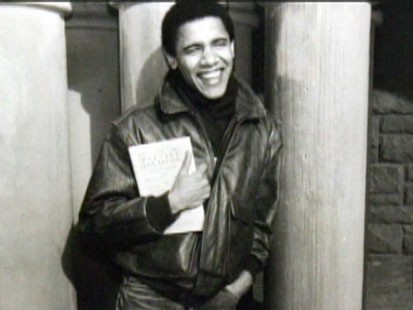 A picture of Barack Obama as a young man.