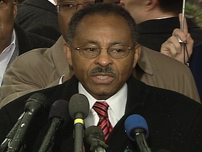 VIDEO: Roland Burris talks to reporters.