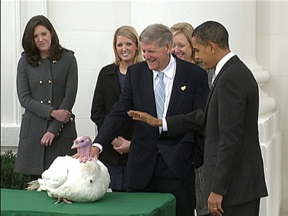 VIDEO: President Obama pardons Courage the turkey.