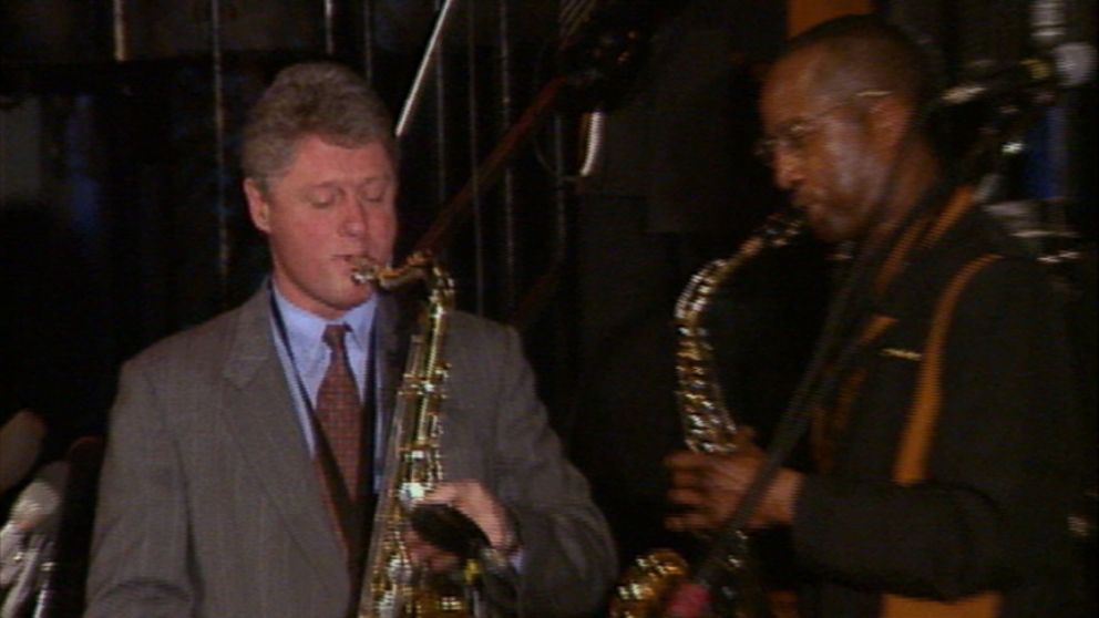 Bill Clinton Plays Saxophone Video Abc News