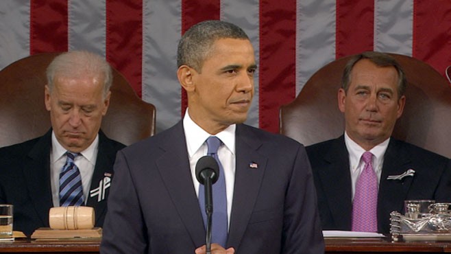 State Of The Union 2011 Lawmakers Cross Aisle Sit Together Make History Abc News