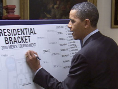 VIDEO: Karen Travers with a look at President Obamas 2010 NCAA tournament picks.