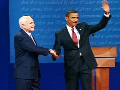 pic of john mccain and barack obama shaking hands at debate