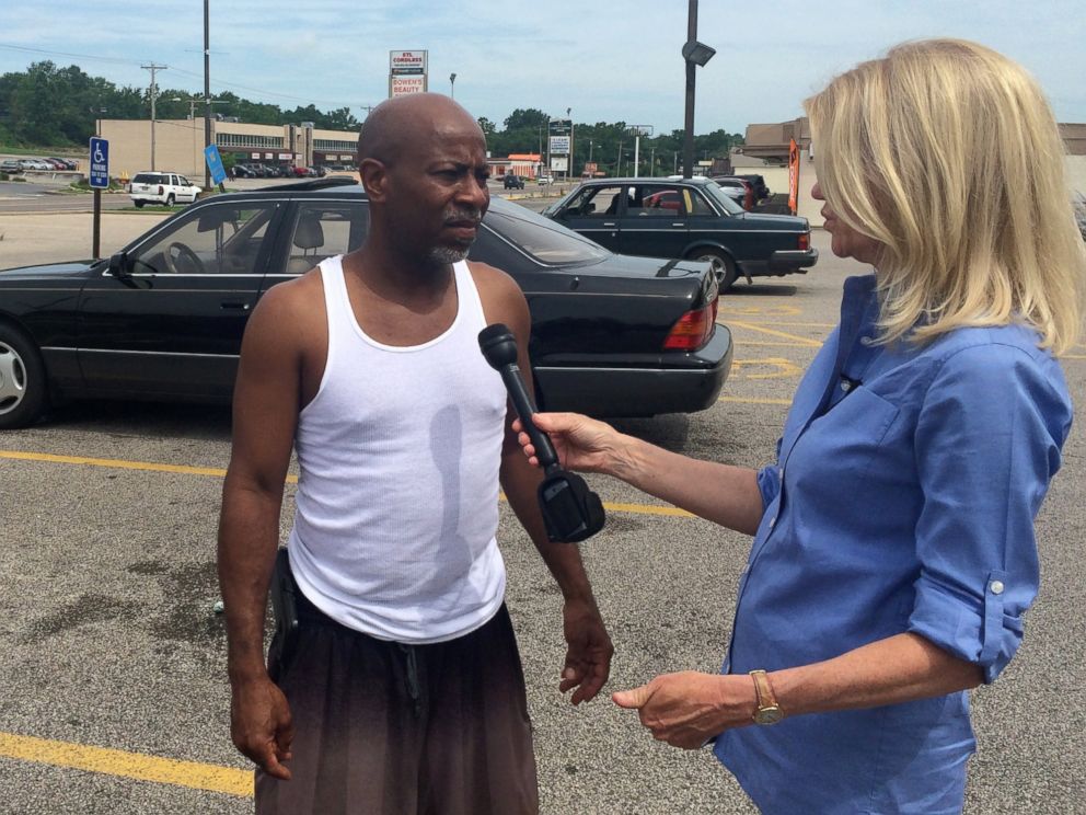 PHOTO: ABC News' Martha Raddatz interviews Gerard Paul in Ferguson, Missouri, July 14, 2016.
