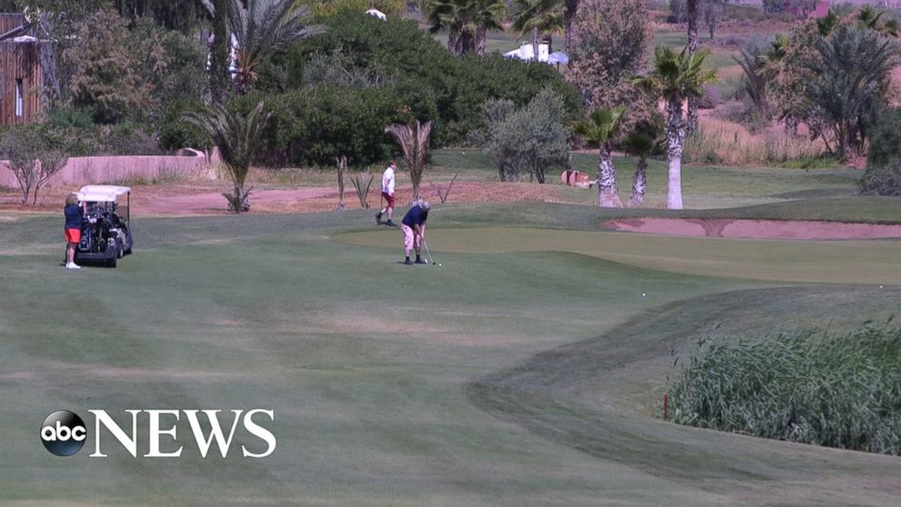 PHOTO: Golfing was on the agenda at the resort that hosted the three-day Clinton Global Initiative in Morocco.