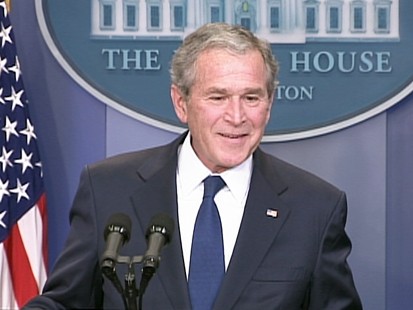 VIDEO: President Bush talks about mood at White House.