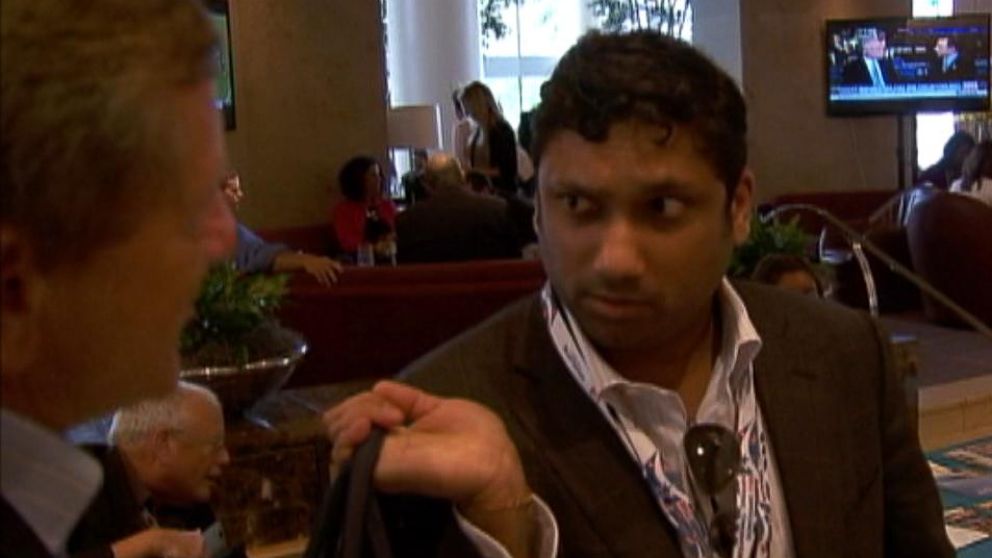 At the 2012 Democratic National Convention, ABC News' Brian Ross asks Rajiv Fernando about his 2011 appointment to the State Department's International Security Advisory Board.