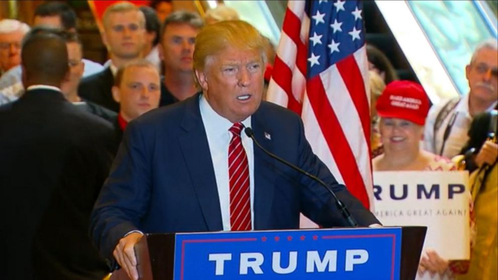 Donald Trump speaks at a press conference on Sept. 28, 2015.