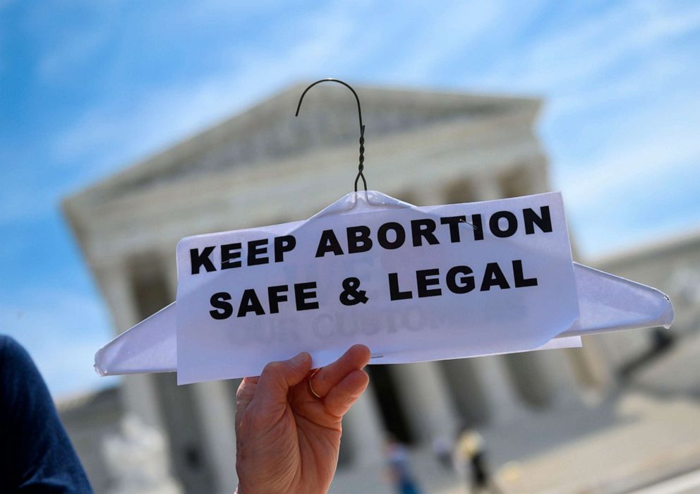 PHOTO: Abortion rights activists rally in front of the US Supreme Court in Washington, D.C., May 21, 2019. Demonstrations were planned across the US on Tuesday in defense of abortion rights, which activists see as increasingly under attack.