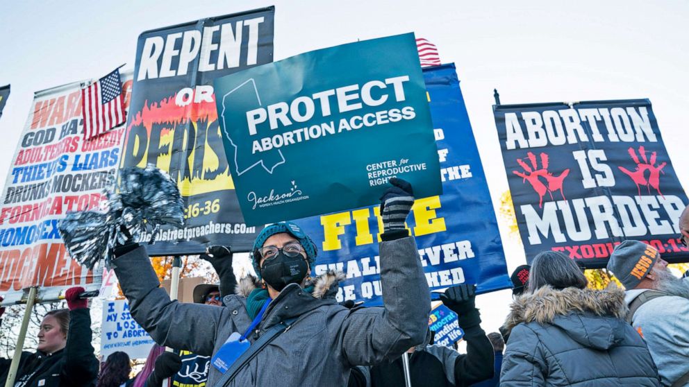  Thousands demonstrate outside Supreme Court as justices consider abortion case