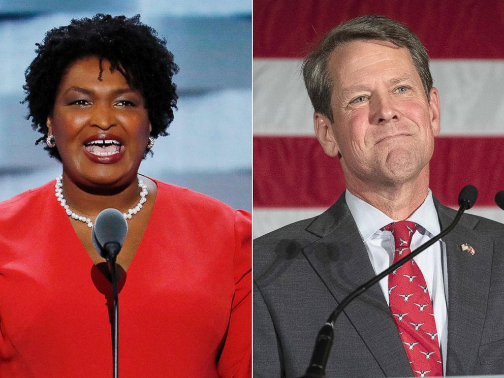 PHOTO: Stacey Abrams, left, and Brian Kemp.