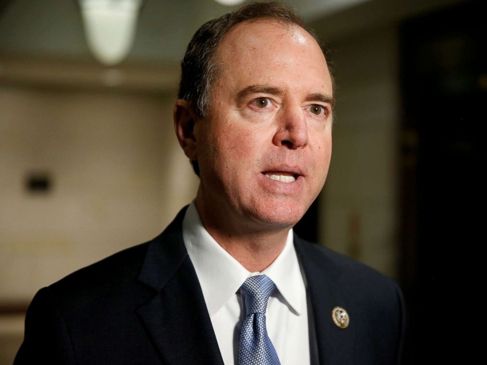 PHOTO: Member of the House Intelligence Committee Adam Schiff speaks after U.S. Attorney General Jeff Sessions attended a closed door interview with the House Intelligence Committee on Capitol Hill in Washington, Nov. 30, 2017.