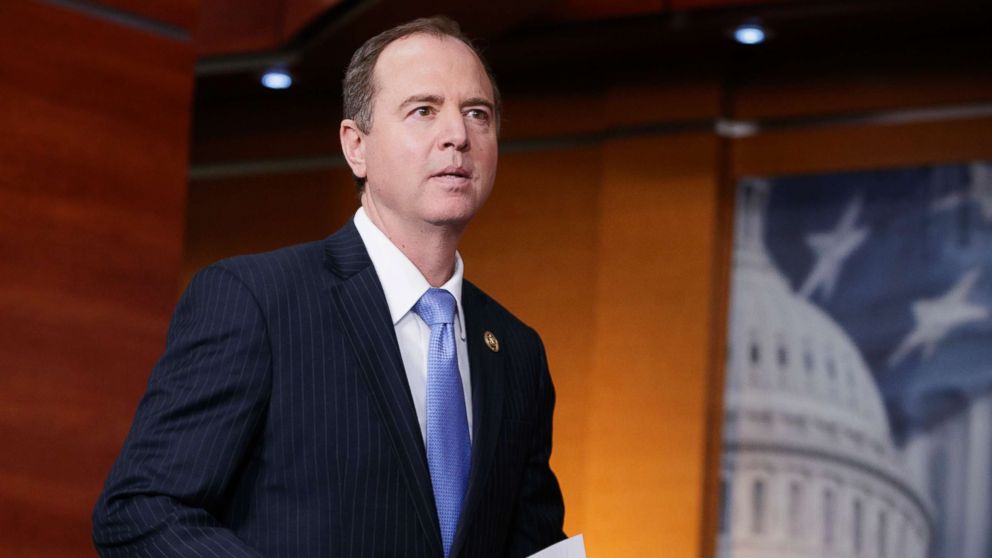 Rep. Adam Schiff, D-Calif, ranking member of the House Intelligence Committee, arrives to meet with reporters on  Feb. 27, 2017, on Capitol Hill.