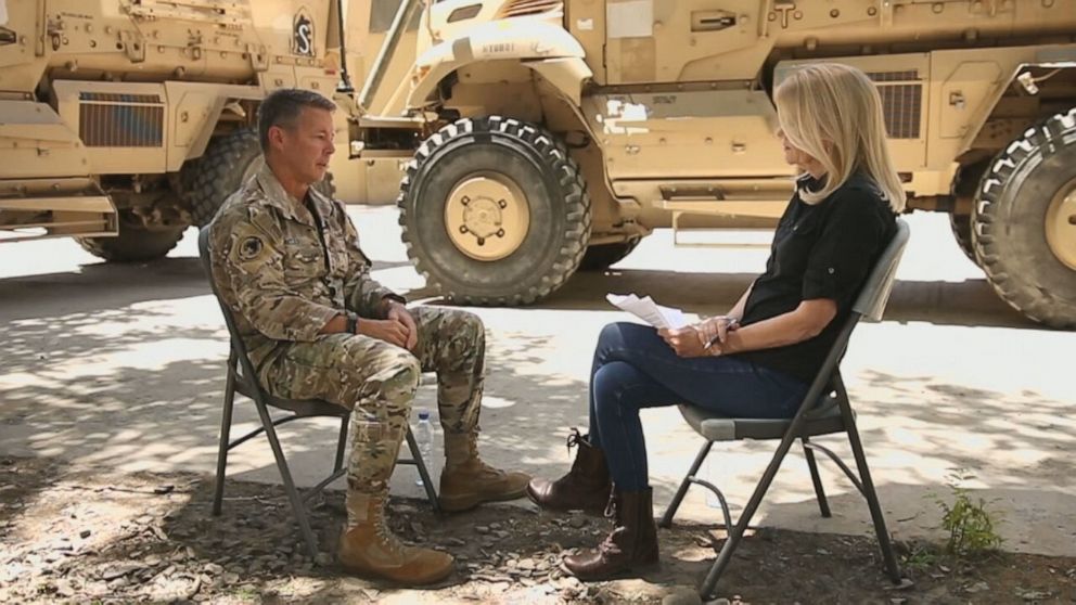 PHOTO: Martha Raddatz interviewed Gen. Scott Miller in Afghanistan and discussed the drawdown of U.S. troops in that country. 