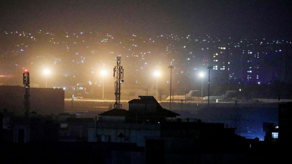 PHOTO: Planes are seen on the tarmac at the airport in Kabul, Afghanistan, Aug. 30, 2021, hours ahead of a U.S. deadline to complete its withdrawal from Afghanistan.