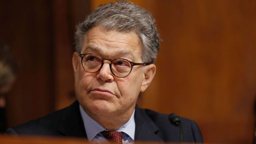 Sen. Al Franken listens during a Senate Judiciary Committee hearing on Capitol Hill, Sept. 20, 2017 in Washington.